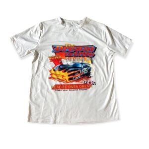 Blush Mark White Short Sleeve The Dream Is True Racing Graphic Tee Sz Medium